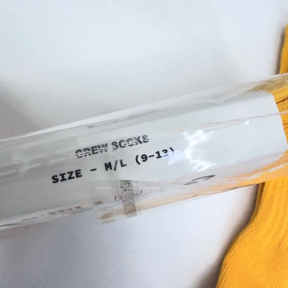 Gallery Dept Clean Socks Arvin Made 3 Pack Yellow Pink Size M/L 9-13 New